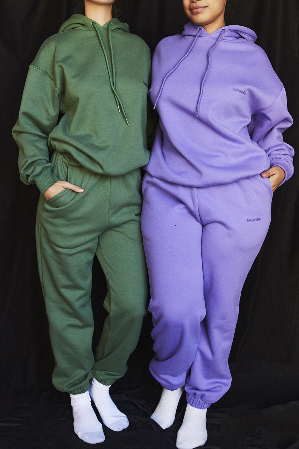 Sky Purple Fleece Back Jogging Trousers - luluinthesky