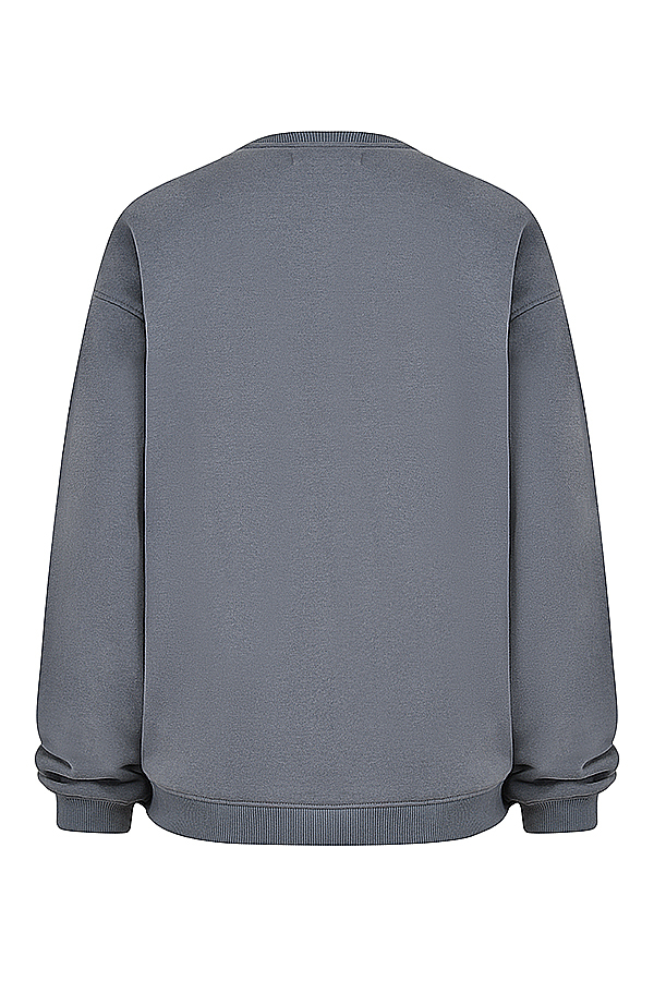 Haze Slate Crew Neck Sweatshirt - luluinthesky