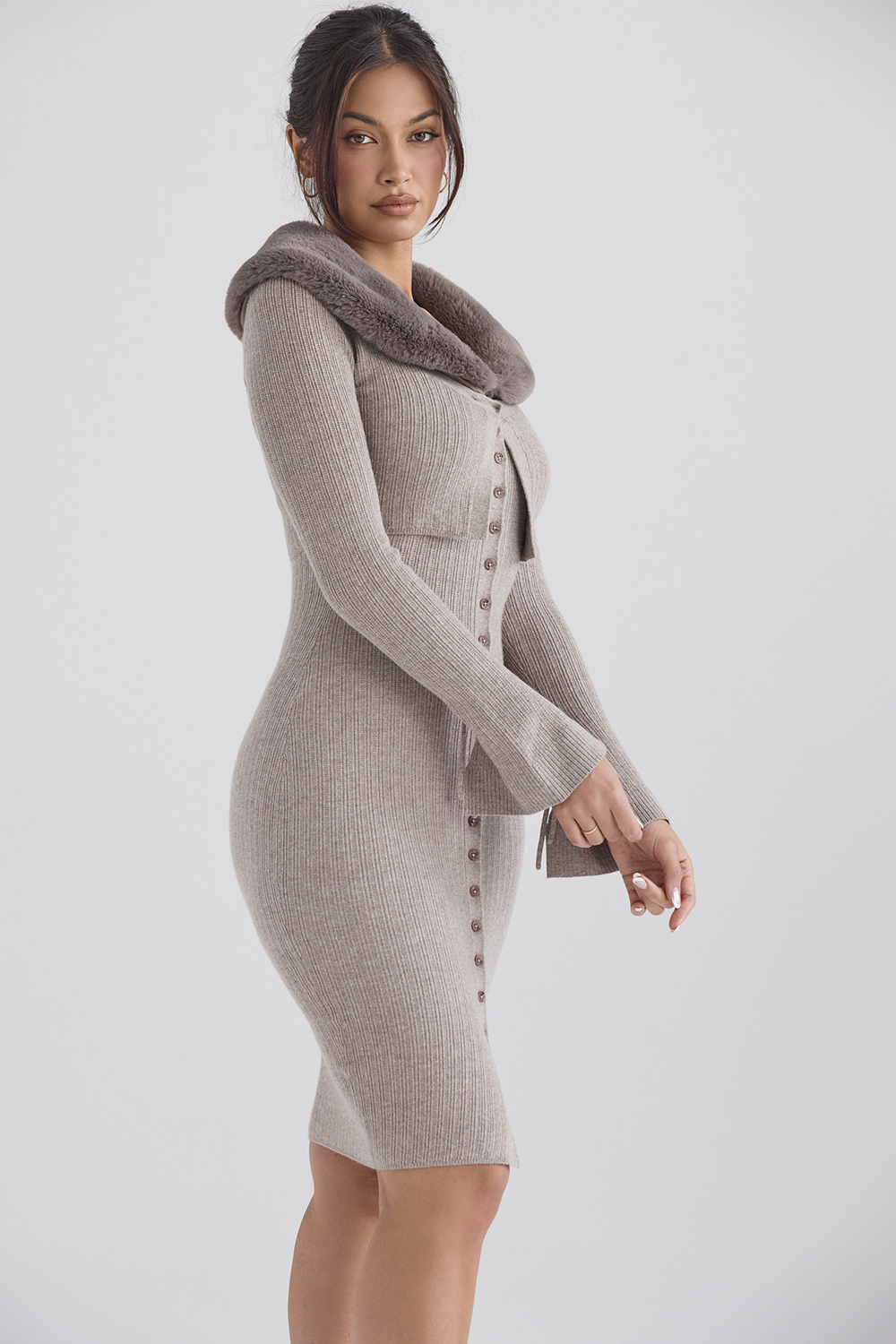 Dahlia Beige Cashmere Cardigan - SALE - luluinthesky