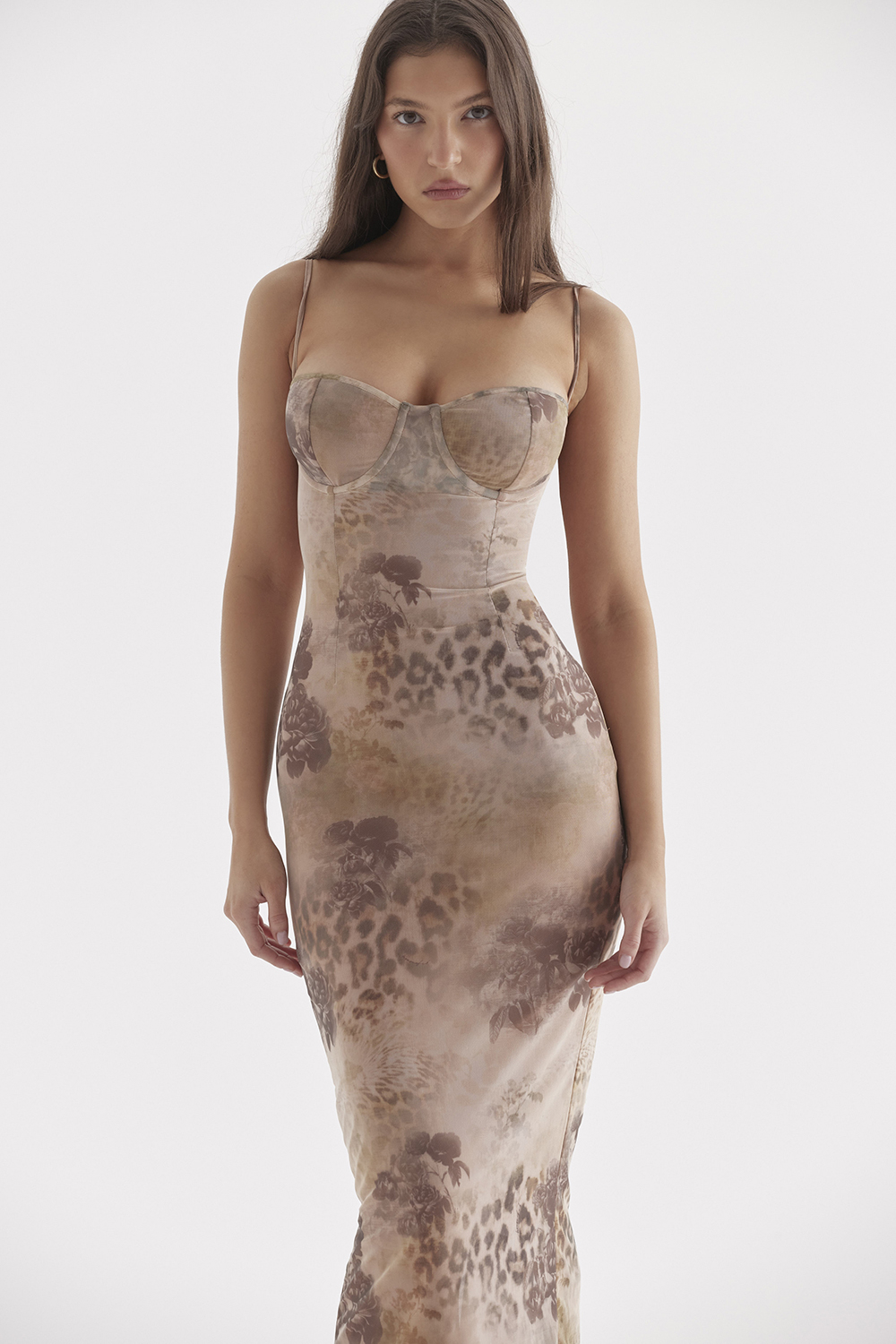 Aiza Cream Floral Print Maxi Dress - luluinthesky