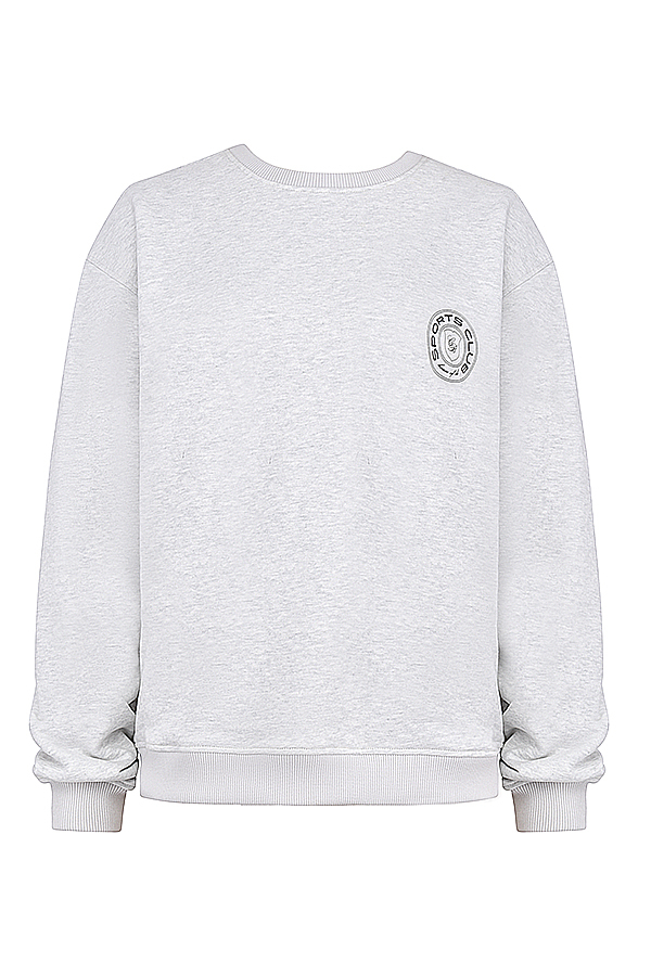 Haze Light Grey Marl Crew Neck Sweatshirt - luluinthesky