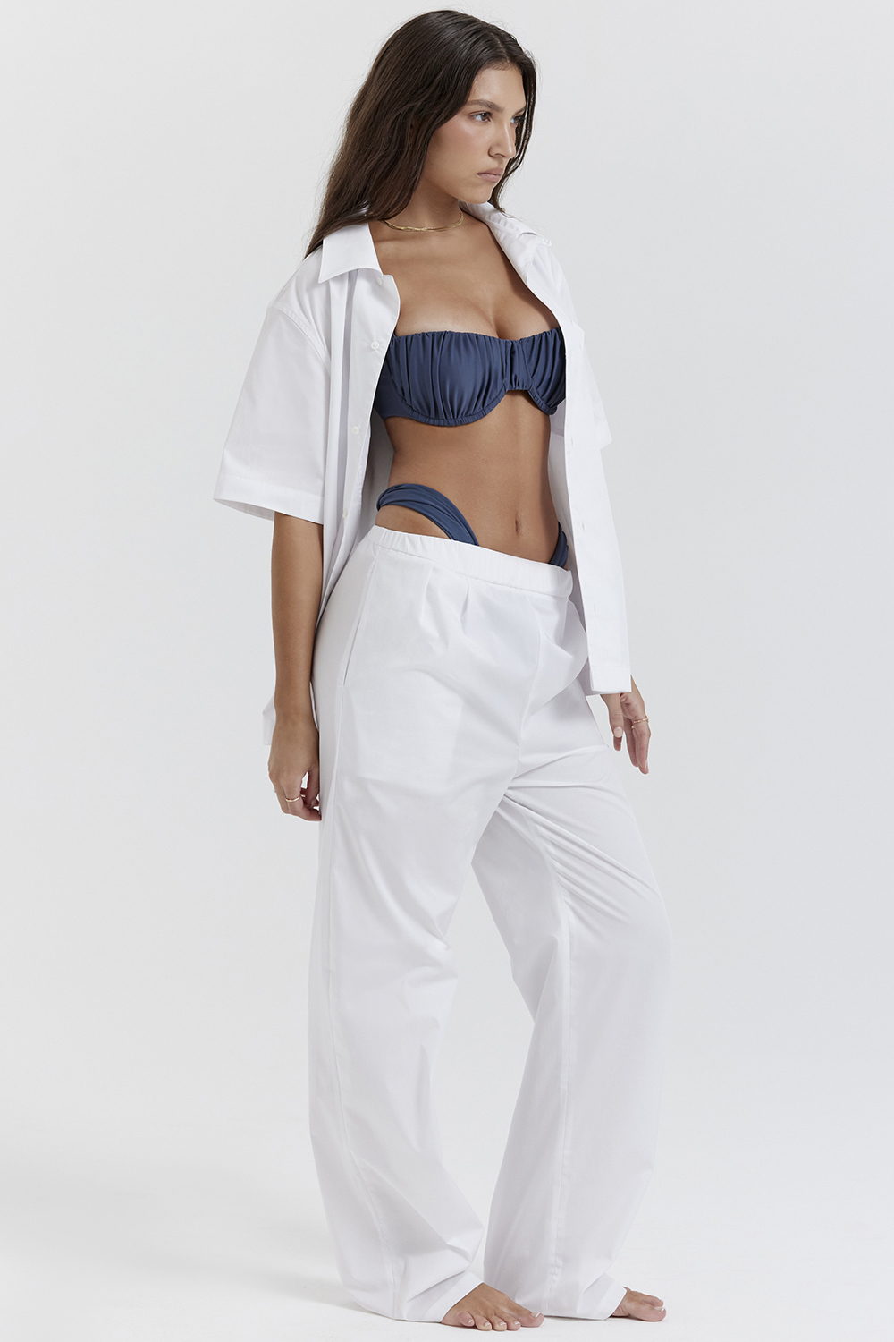 Reno White Relaxed Fit Trousers - luluinthesky