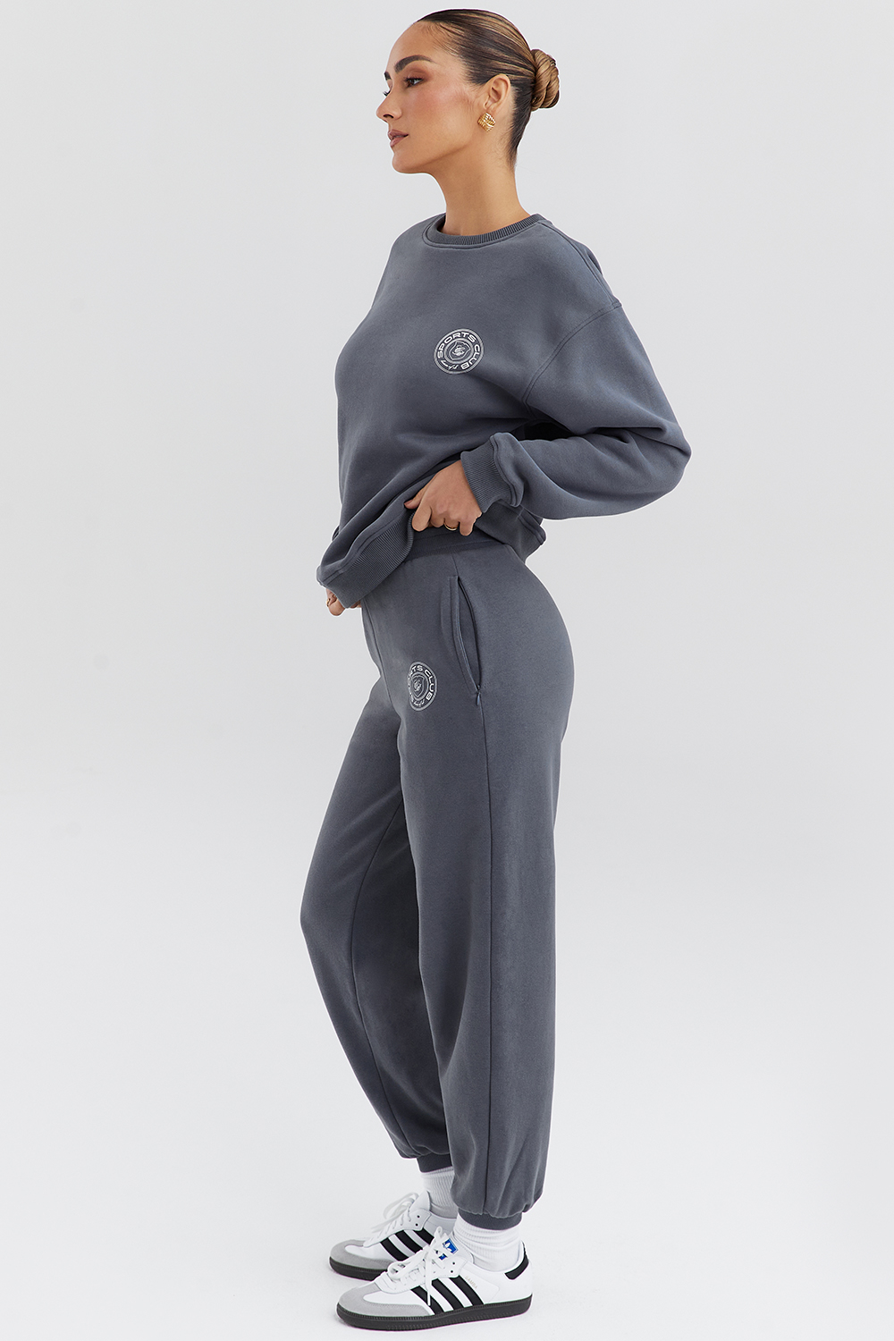 Coast Slate Fleece Back Jogging Trousers - luluinthesky