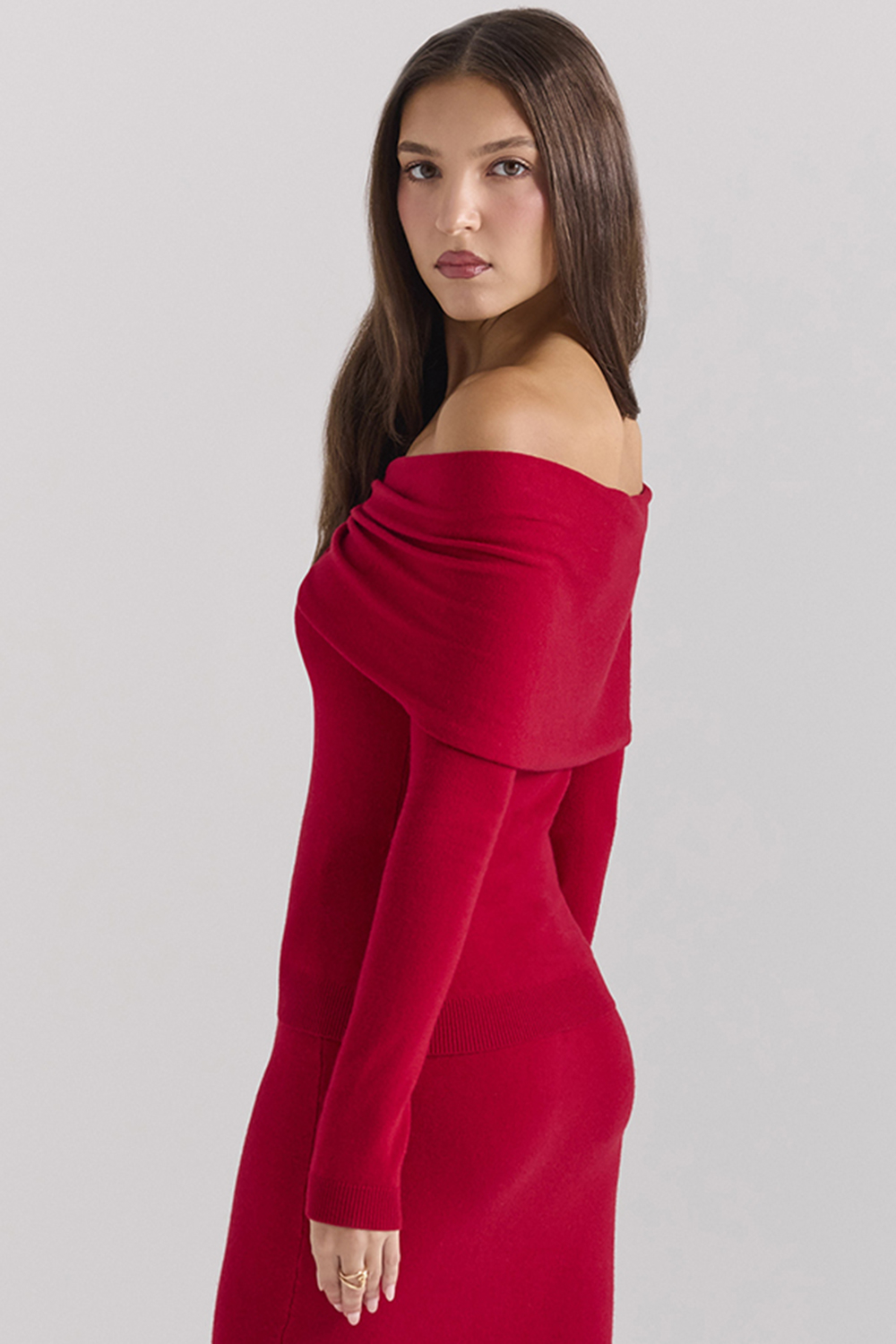 Amaryllis Holly Red Cashmere Blend Sweater - luluinthesky