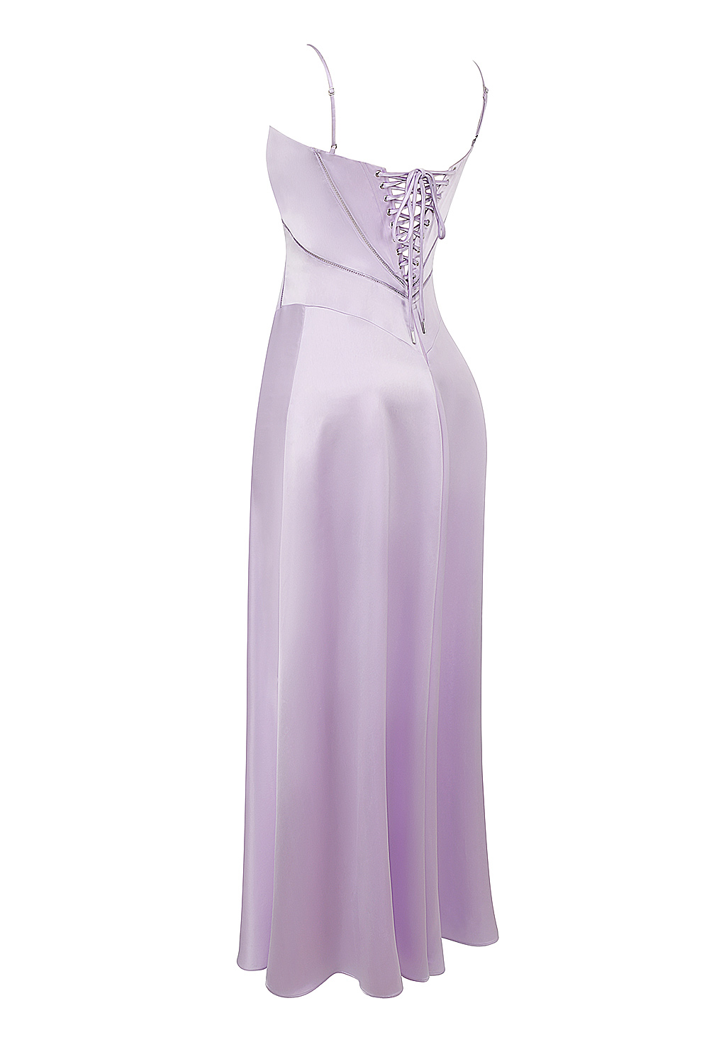 Anabella Orchid Lace Up Maxi Dress - luluinthesky