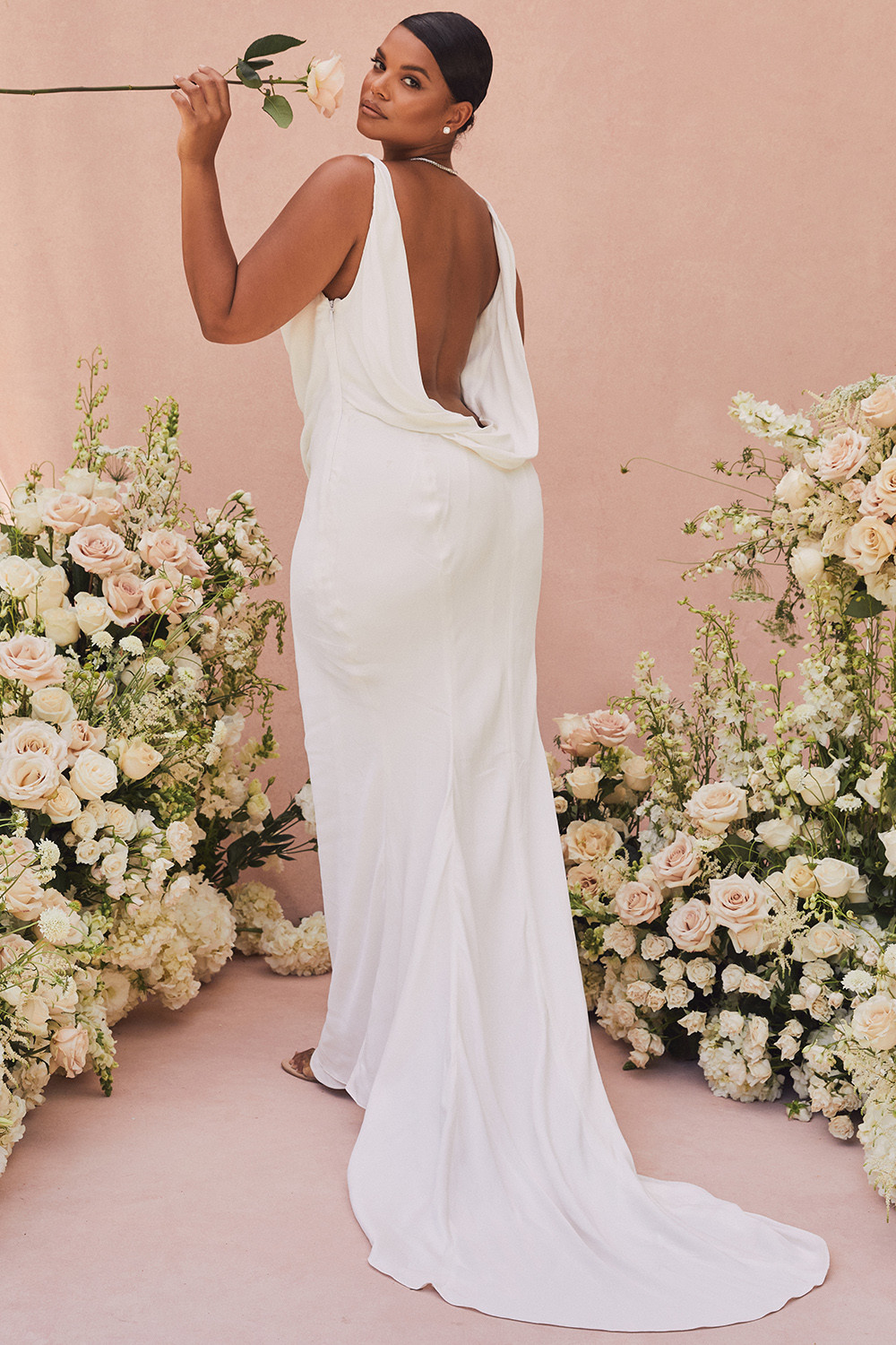 Odette Ivory Draped Back Bridal Gown - Limited Edition - luluinthesky