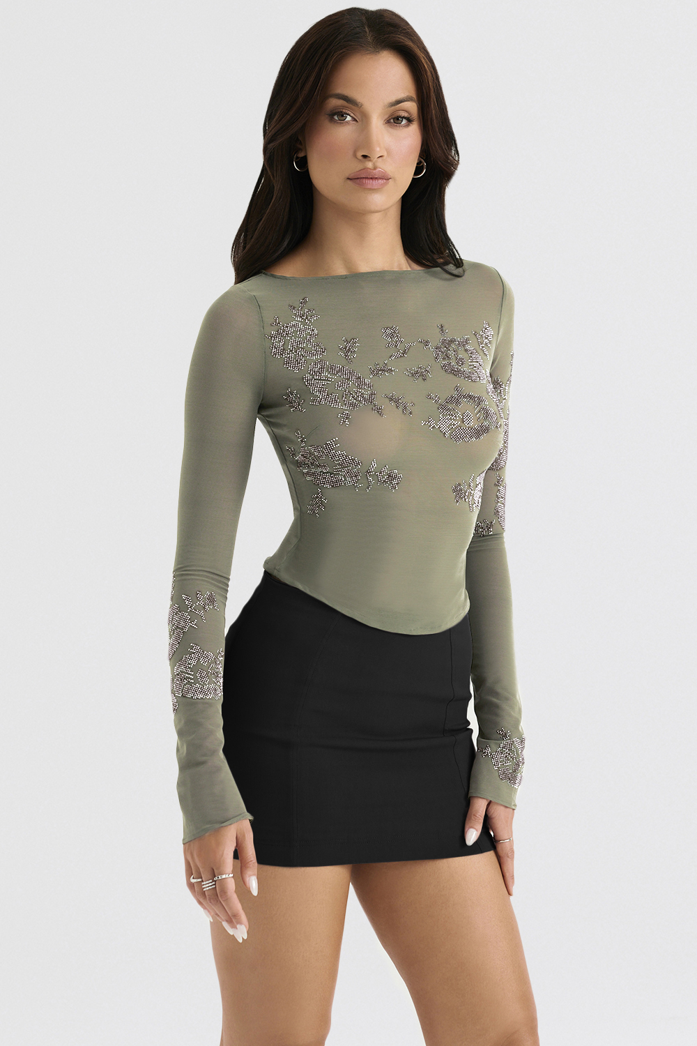 Nisha Black Sculpting Mini Skirt - luluinthesky