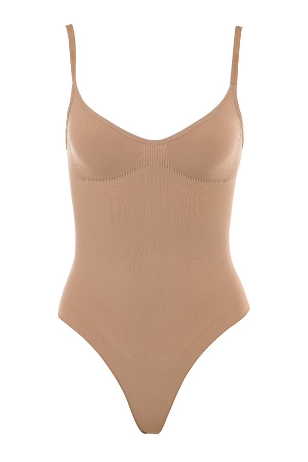 Sculpting Full Brief Bodysuit Cafe Au Lait - luluinthesky