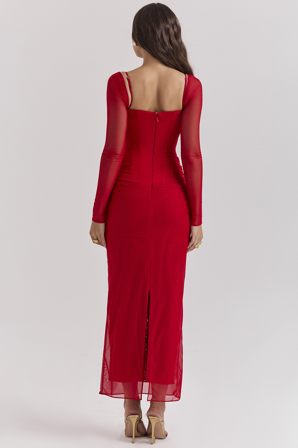 Katarina Scarlet Long Sleeve Maxi Dress - luluinthesky