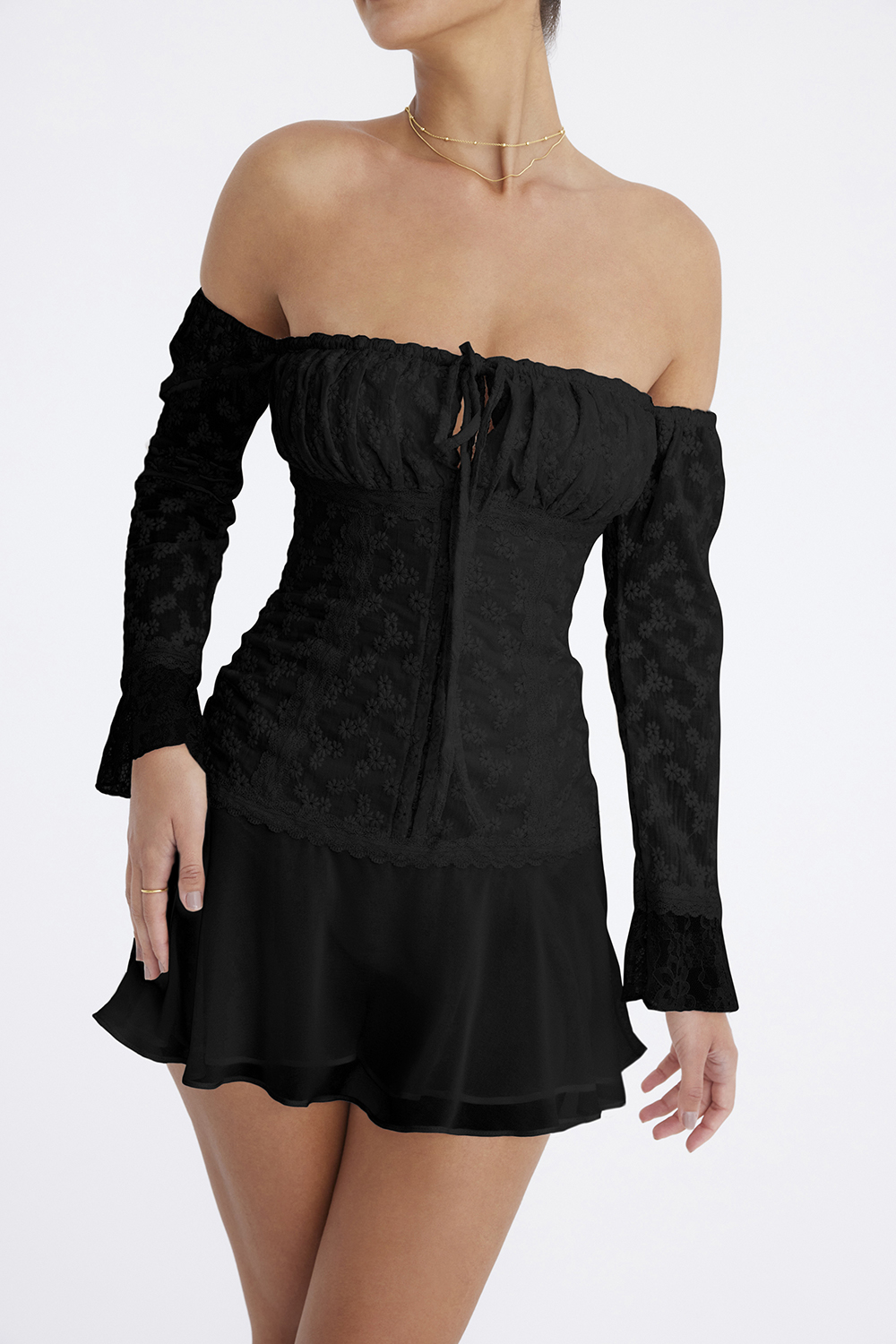 Mistress Rocks Black Off Shoulder Mini Dress - SALE - luluinthesky