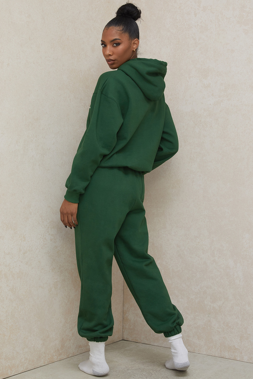 Sky Green Fleece Back Jogging Trousers - luluinthesky