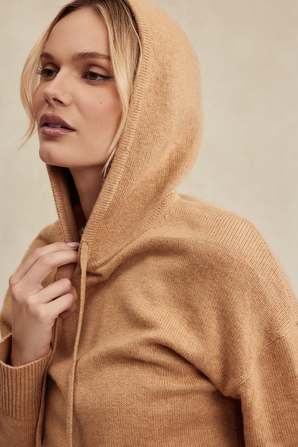 Jionni Camel Cashmere Blend Hoodie - SALE - luluinthesky