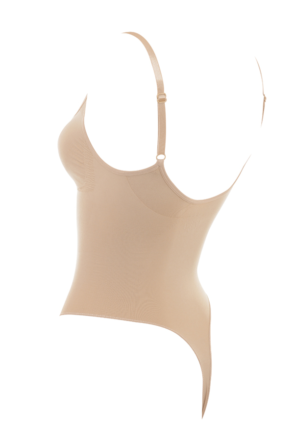 Sculpting Thong Bodysuit Almond - luluinthesky