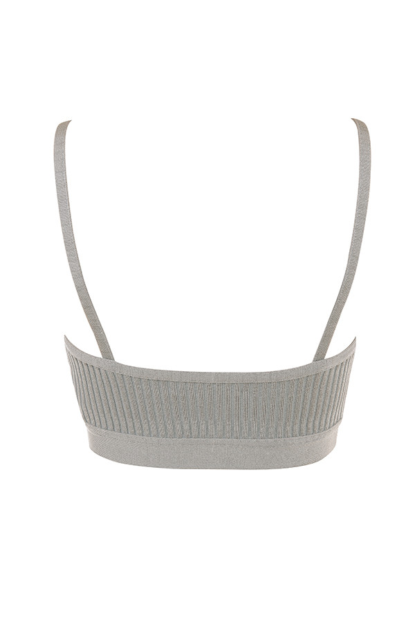 Evie Grey Marl Bandage Bralette - luluinthesky