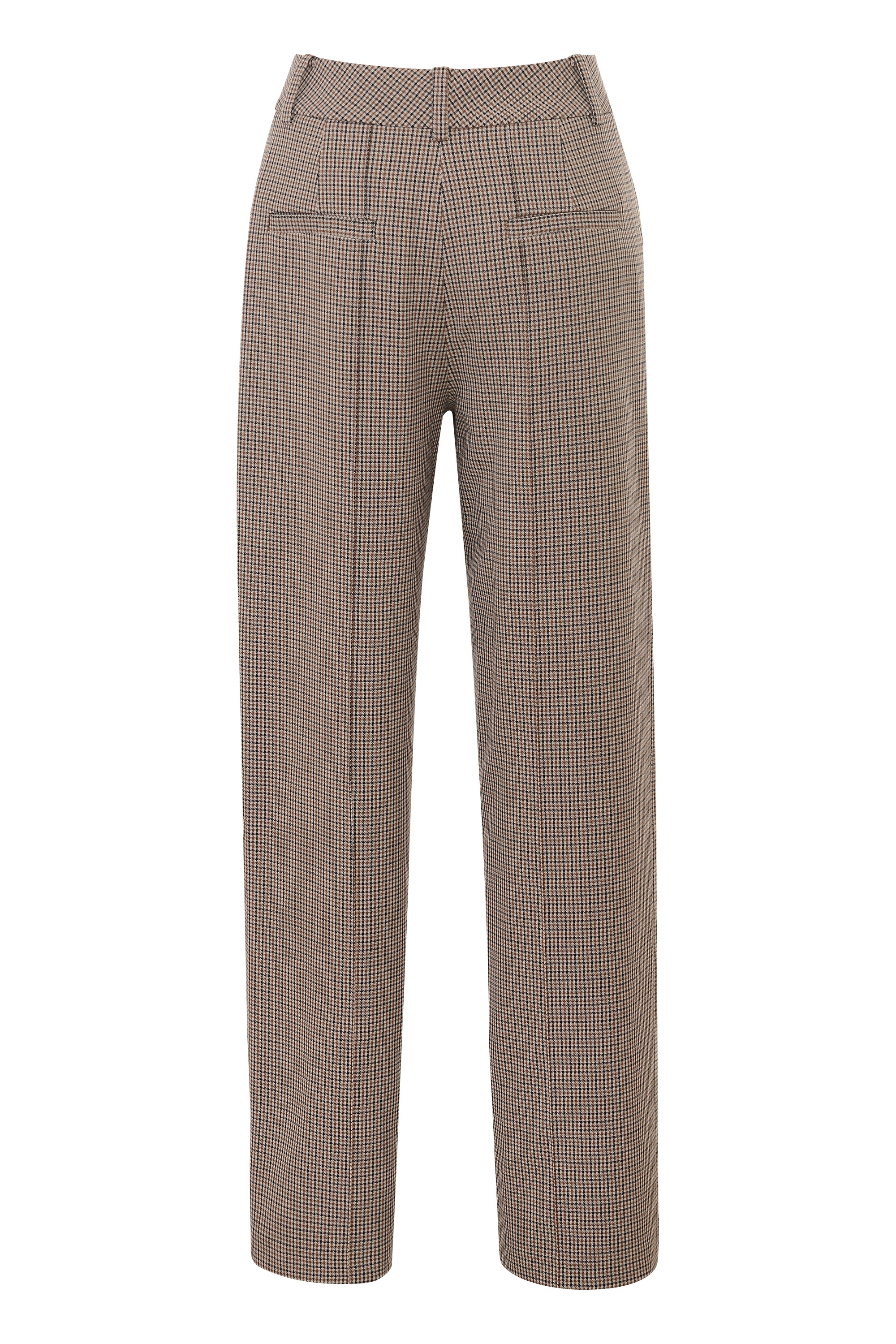 Hayden Brown Puppytooth Wide Leg High Waist Tailored Trousers - luluinthesky