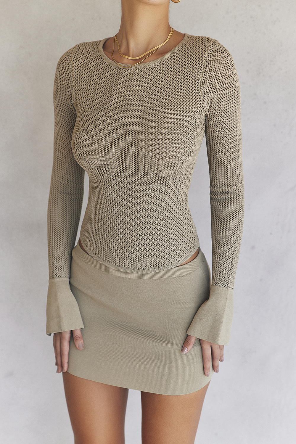 Savannah Taupe Knit Long Sleeve Top - SALE - luluinthesky