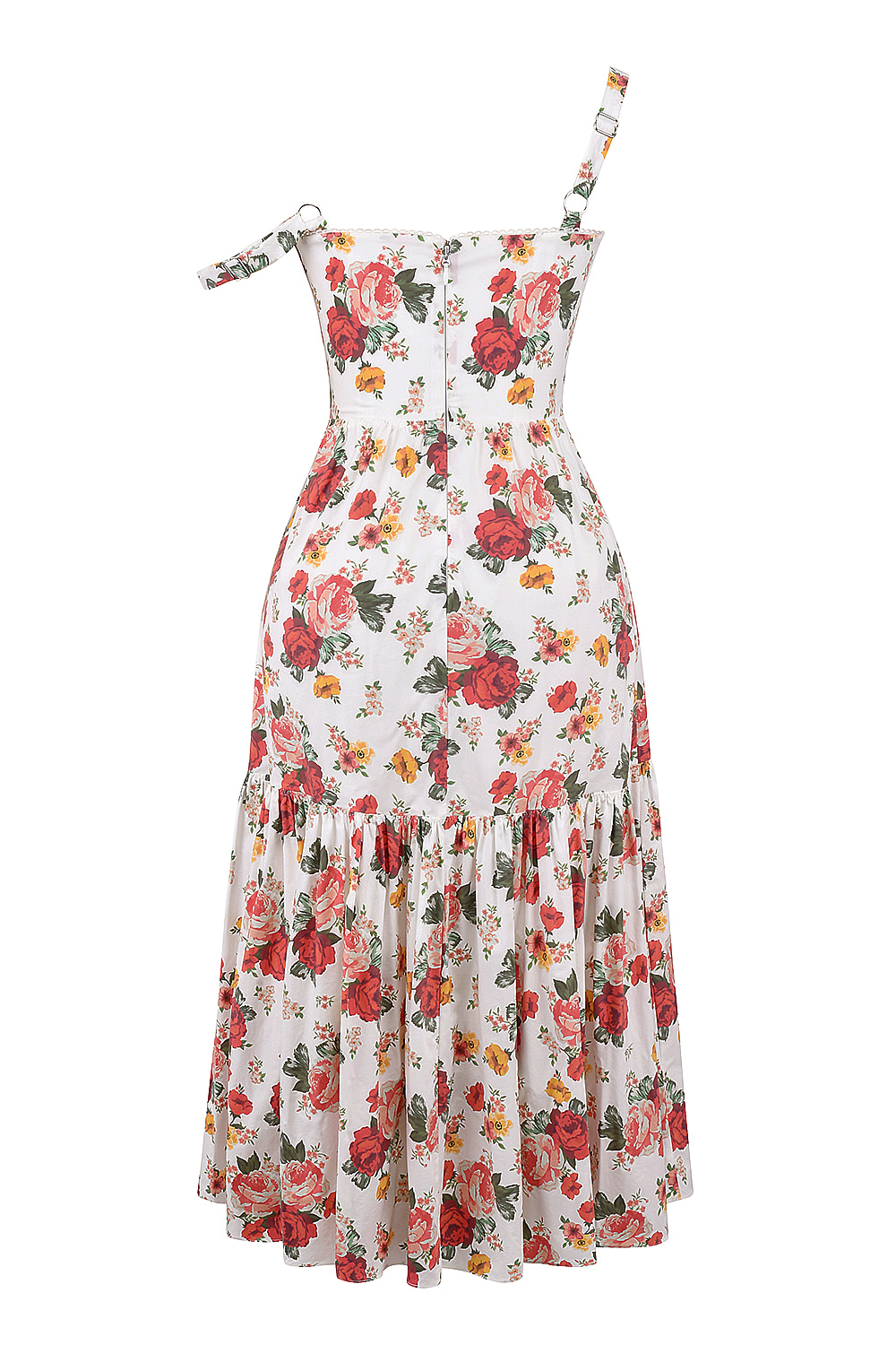 Elia Italian Rose Print Cotton Midi Sundress - luluinthesky