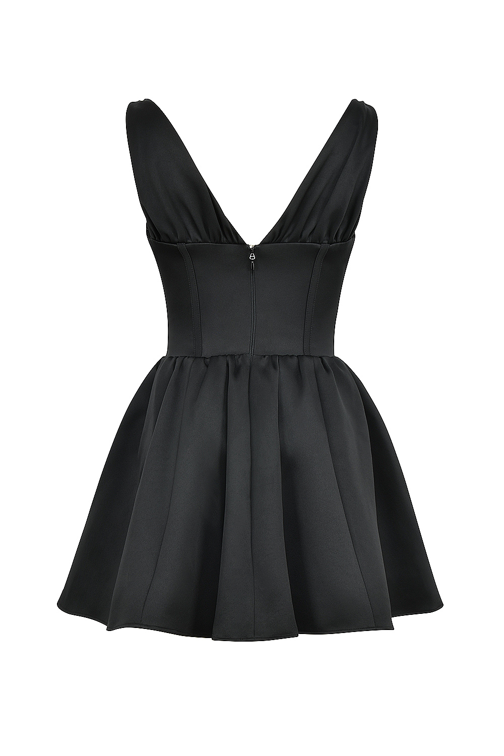 Emmeliette Black Satin Mini Dress - SALE - luluinthesky
