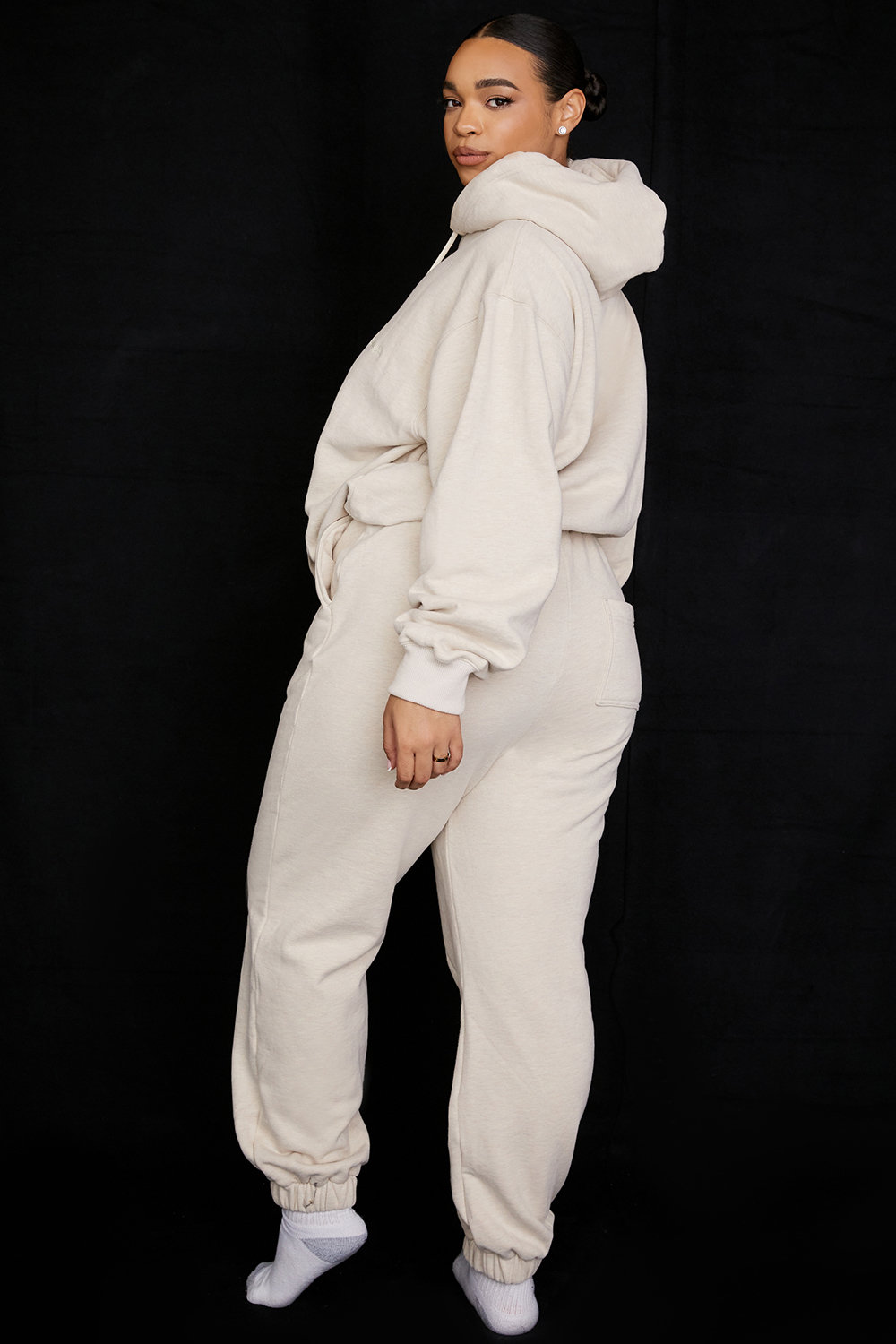 Sky Oatmeal Fleece Back Jogging Trouser - luluinthesky