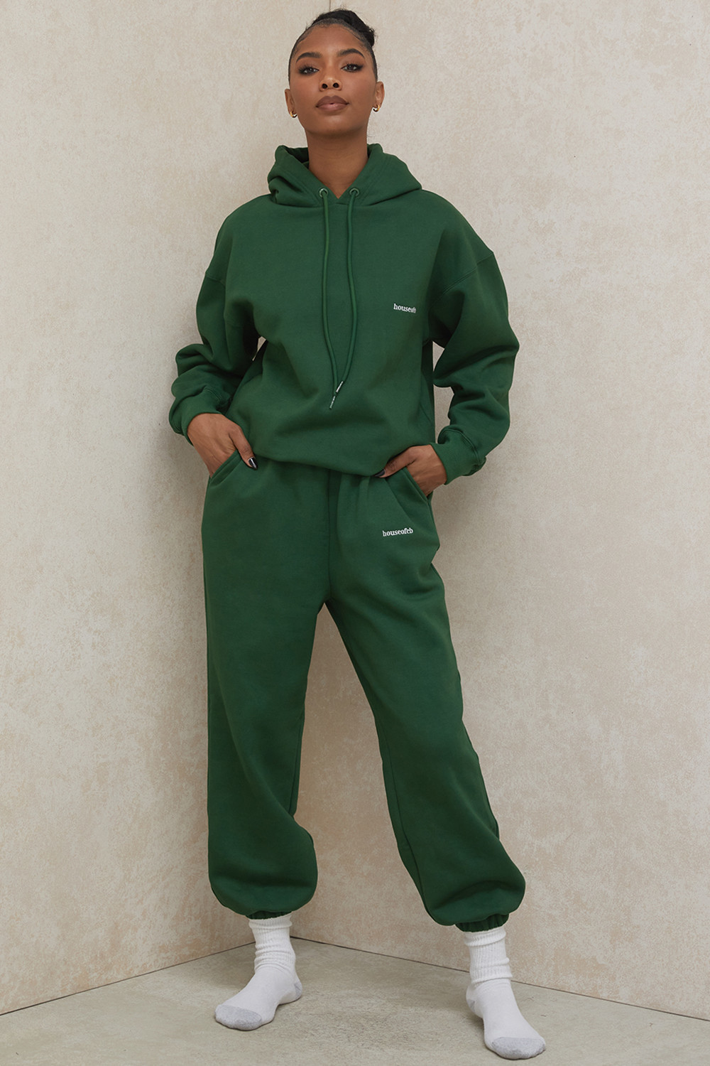 Sky Green Fleece Back Jogging Trousers - luluinthesky