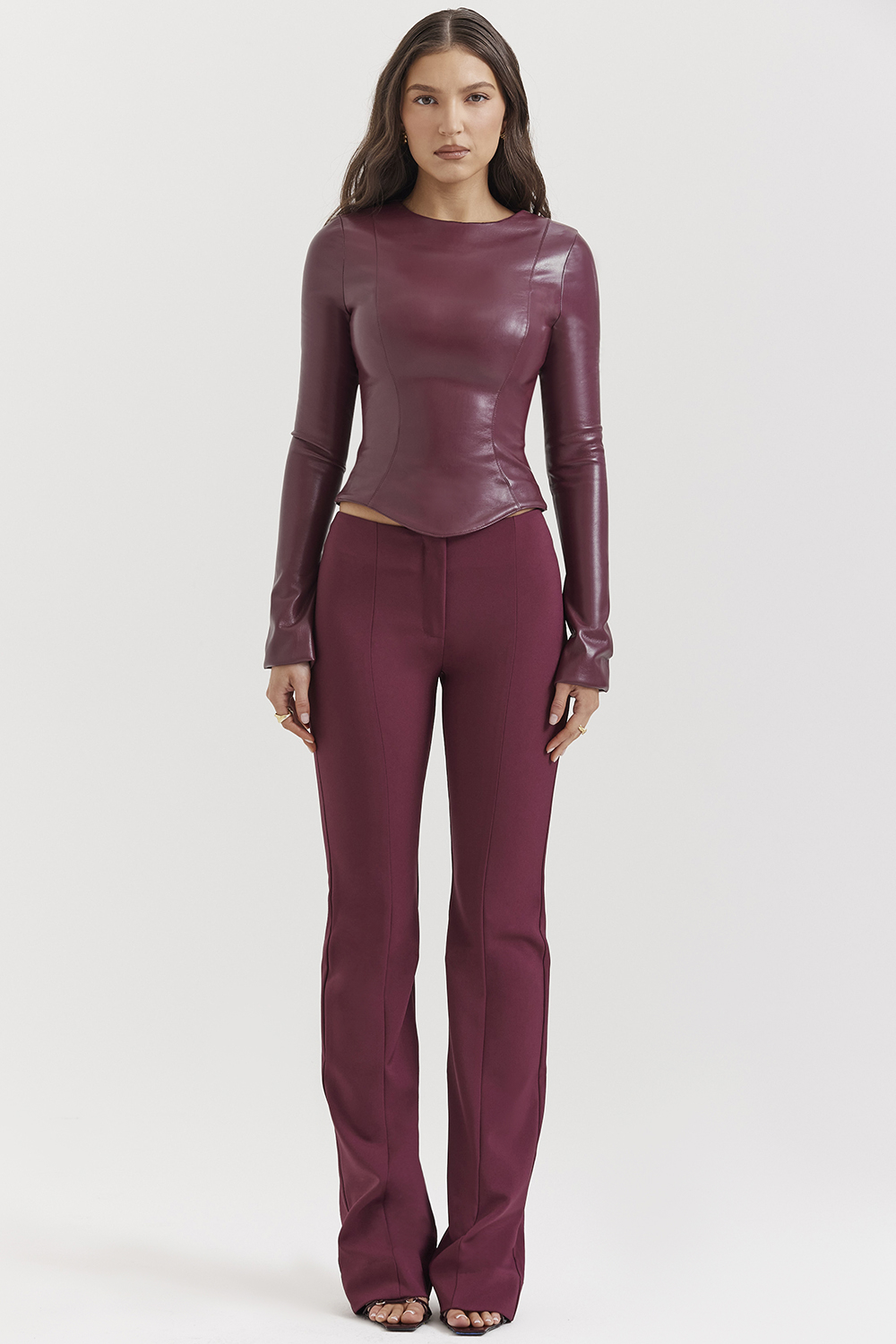Lillie Wine Trousers - luluinthesky