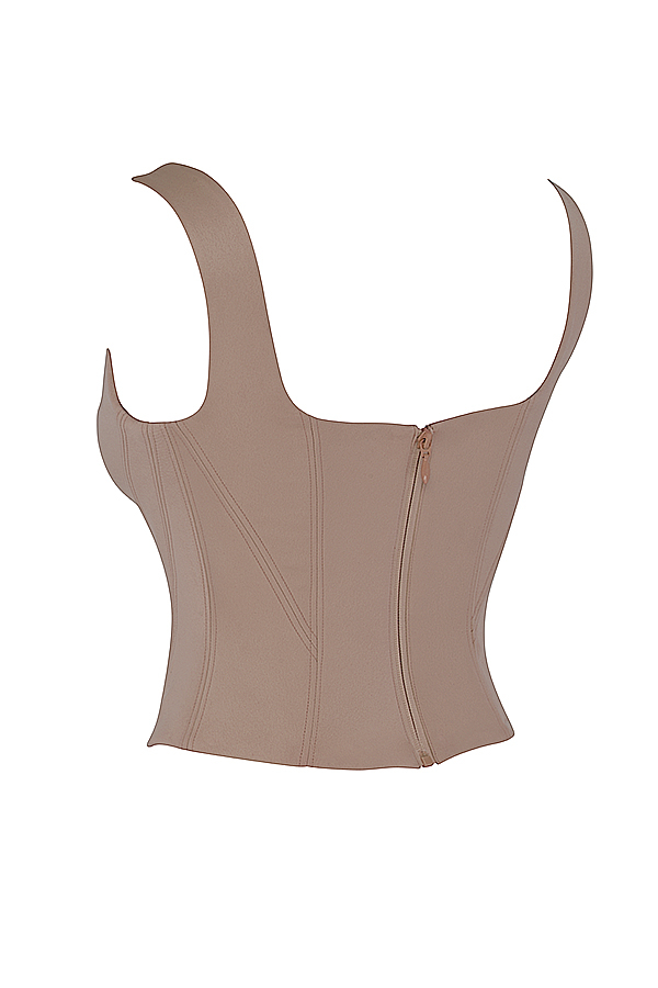 Rafa Stone Satin Longline Corset - luluinthesky