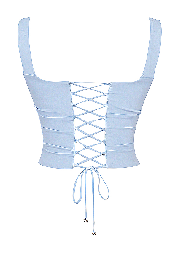Una Soft Blue Corset - luluinthesky