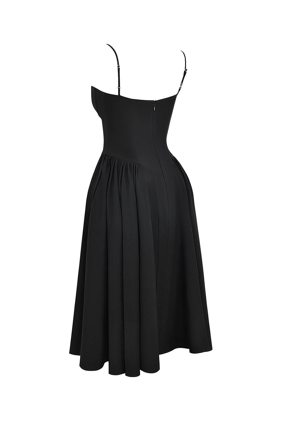 Samaria Black Corset Midi Dress - luluinthesky