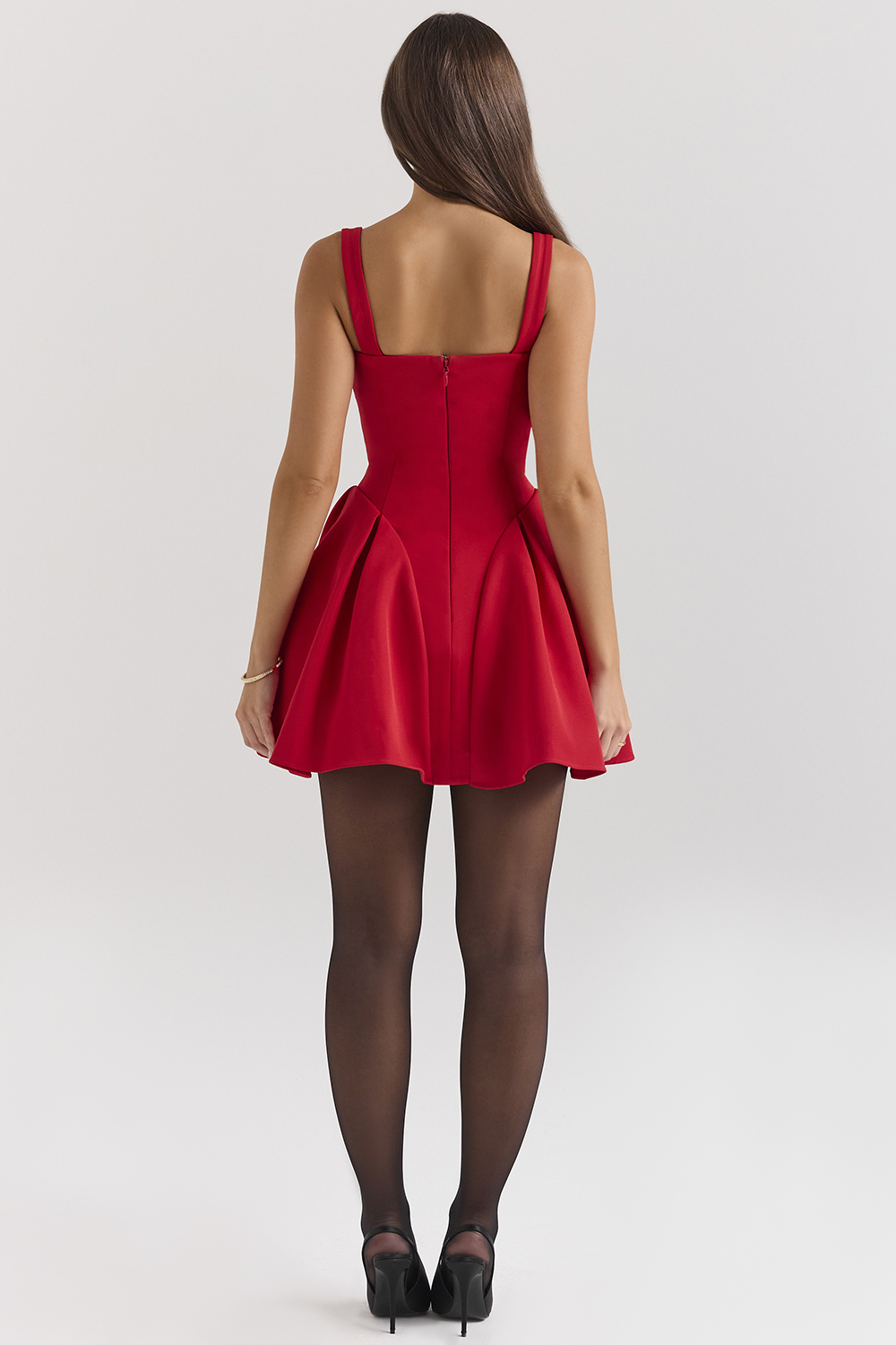 Bunny Holly Red Crepe Mini Dress - luluinthesky