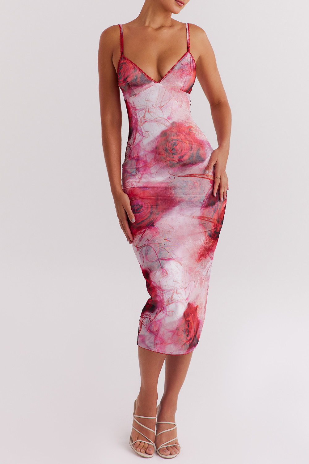 Mistress Rocks Rose Print Midi Dress - SALE - luluinthesky