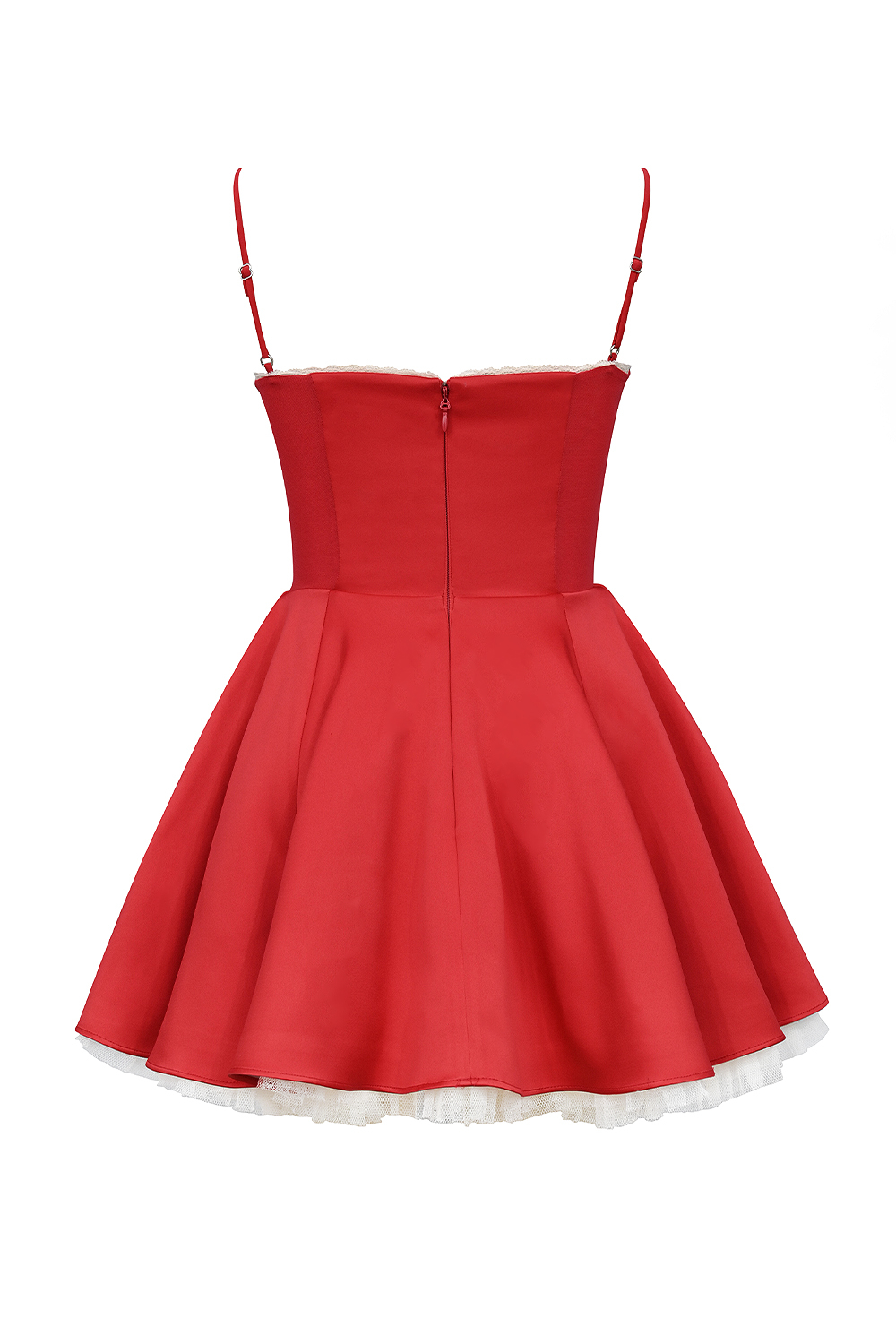 Minimoiselle Holly Red Satin Tulle Mini Dress - luluinthesky