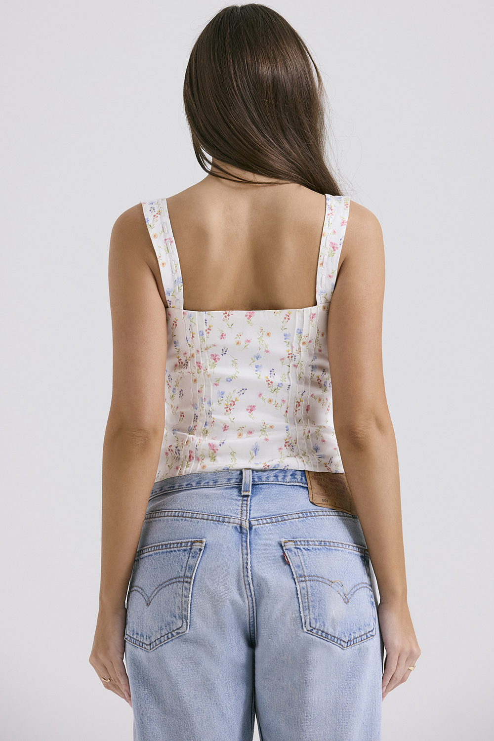 Chicca White Posy Print Top - luluinthesky