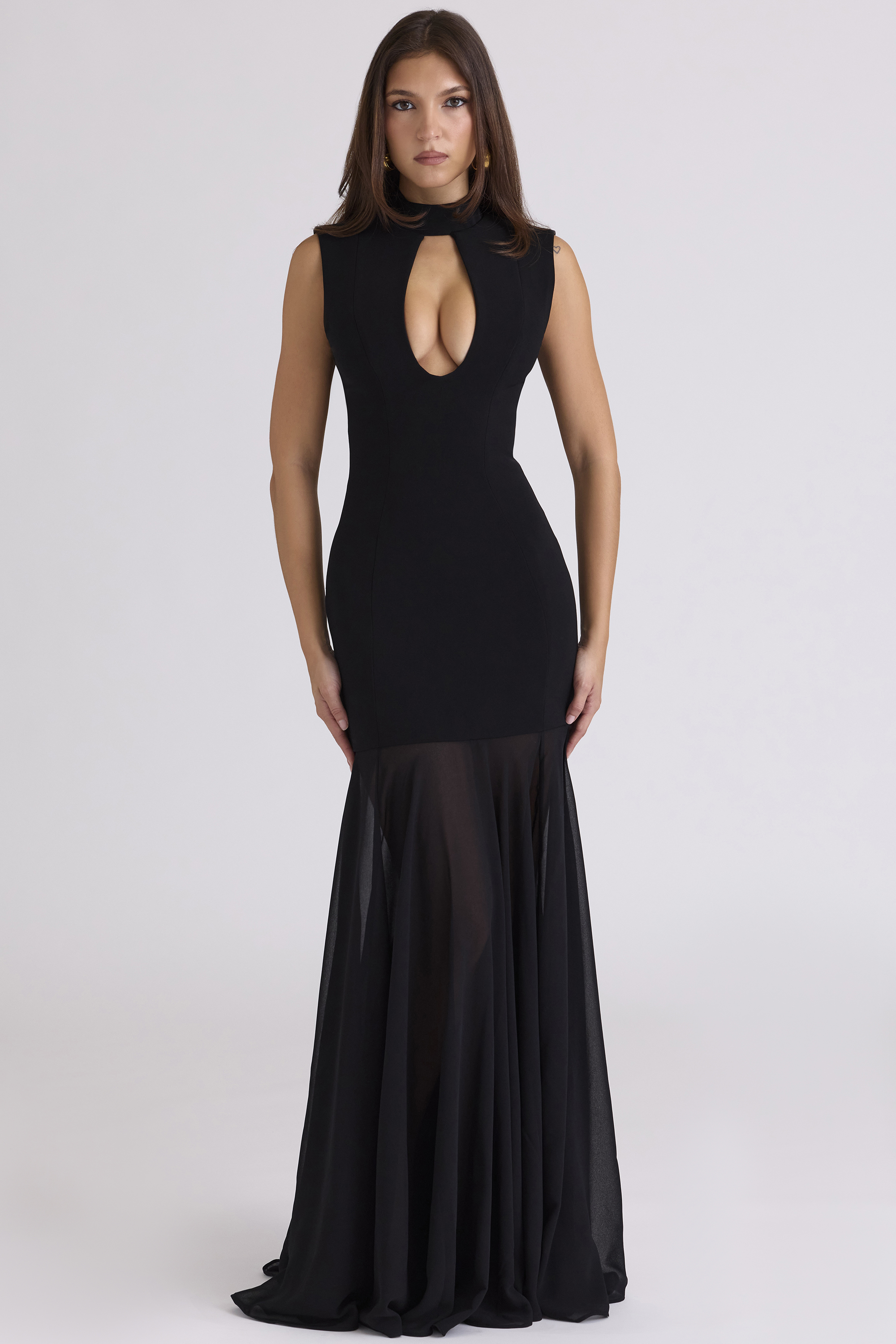 Raphaella Black Keyhole Maxi Dress - luluinthesky