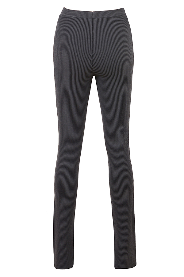 Mitzi Dark Grey Ribbed Knit Leggings - SALE - luluinthesky