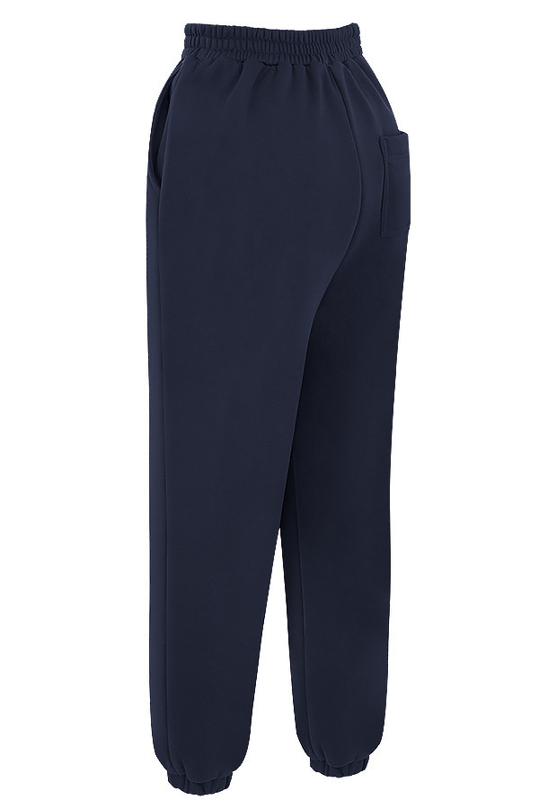 Sky Navy Fleece Back Jogging Trousers - luluinthesky