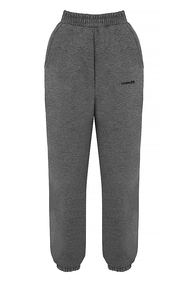 Sky Dark Grey Fleece Back Jogging Trousers - luluinthesky