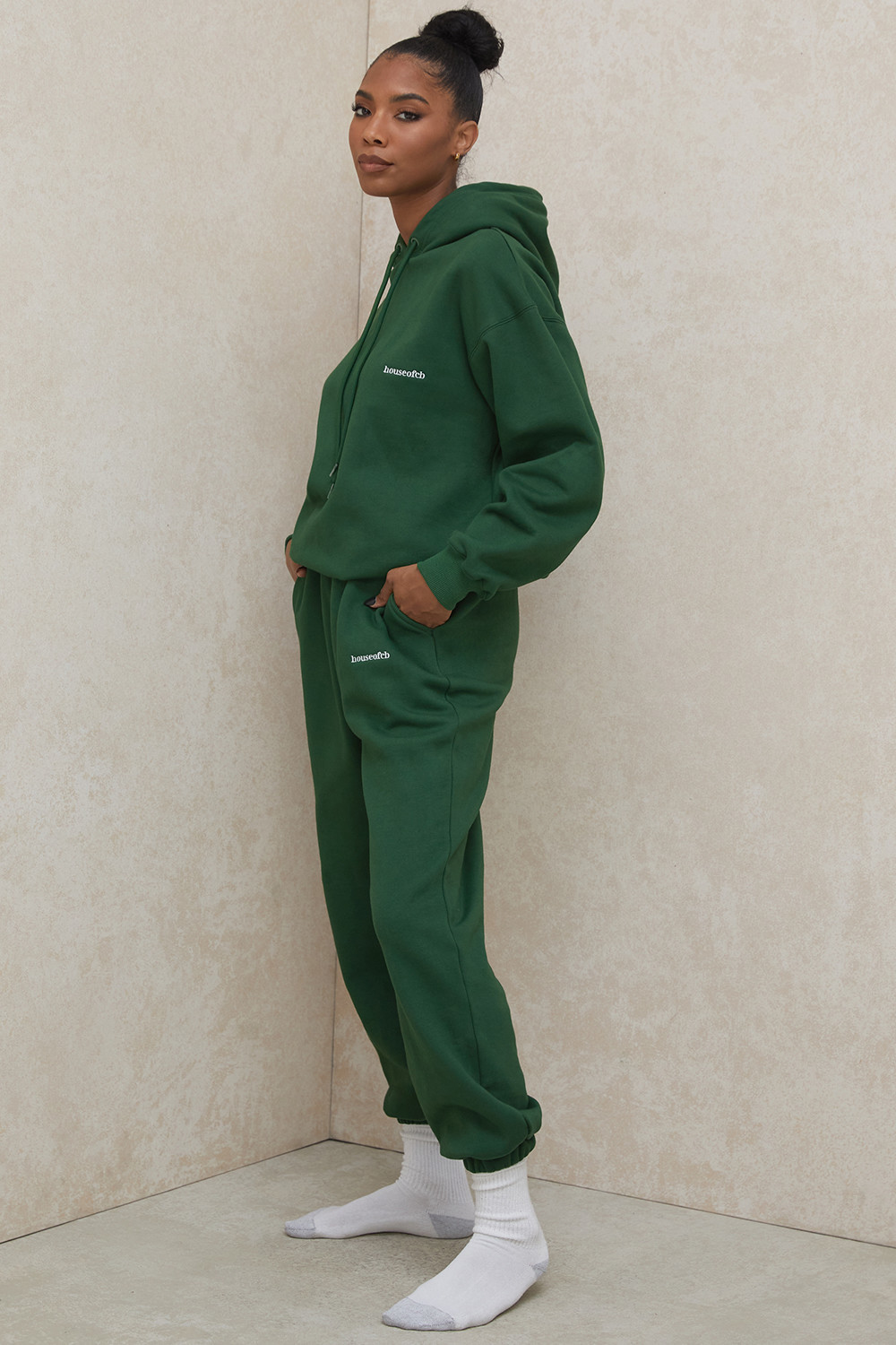 Sky Green Fleece Back Jogging Trousers - luluinthesky
