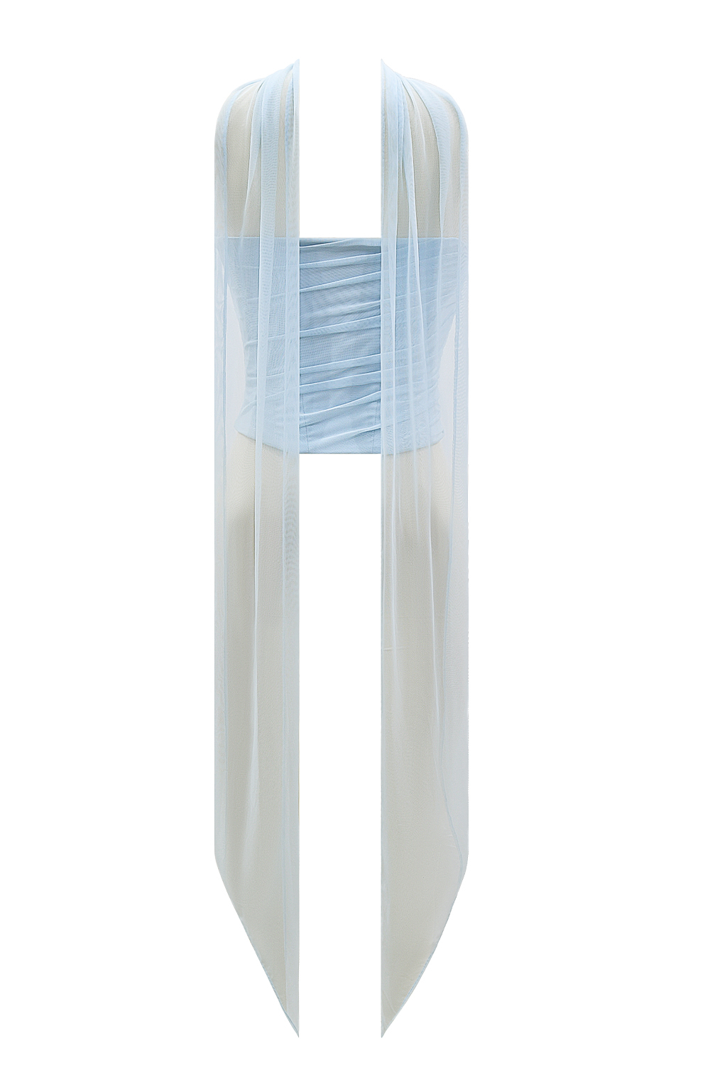 Hallie Bluebell Strapless Corset With Neck Scarf - luluinthesky