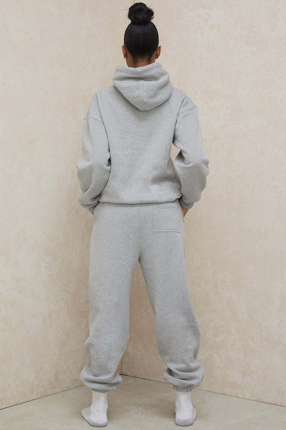 Sky Grey Fleece Back Jogging Trousers - luluinthesky