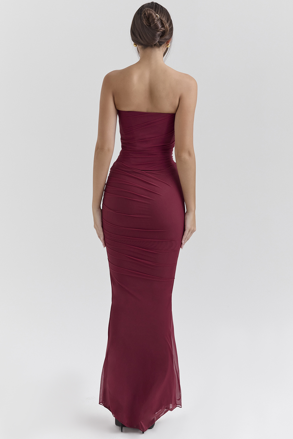 Cassidy Cabernet Fluted Hem Mesh Maxi Skirt - luluinthesky