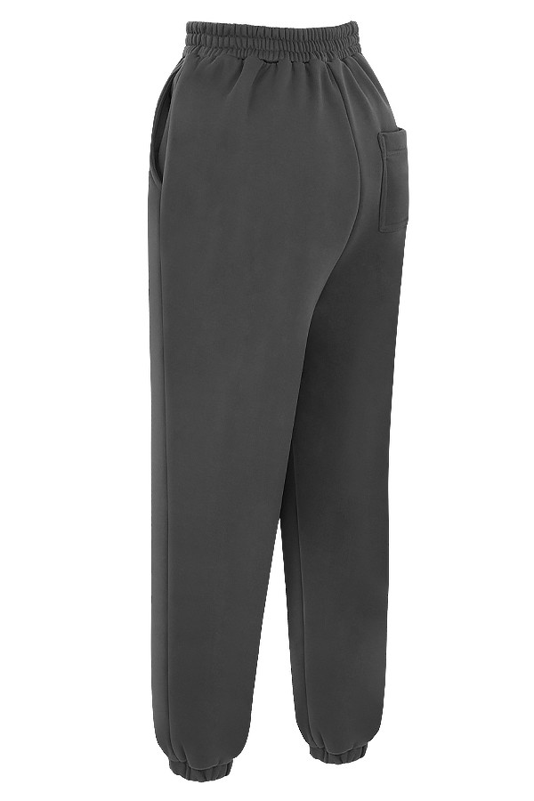 Sky Charcoal Fleece Back Jogging Trousers - luluinthesky