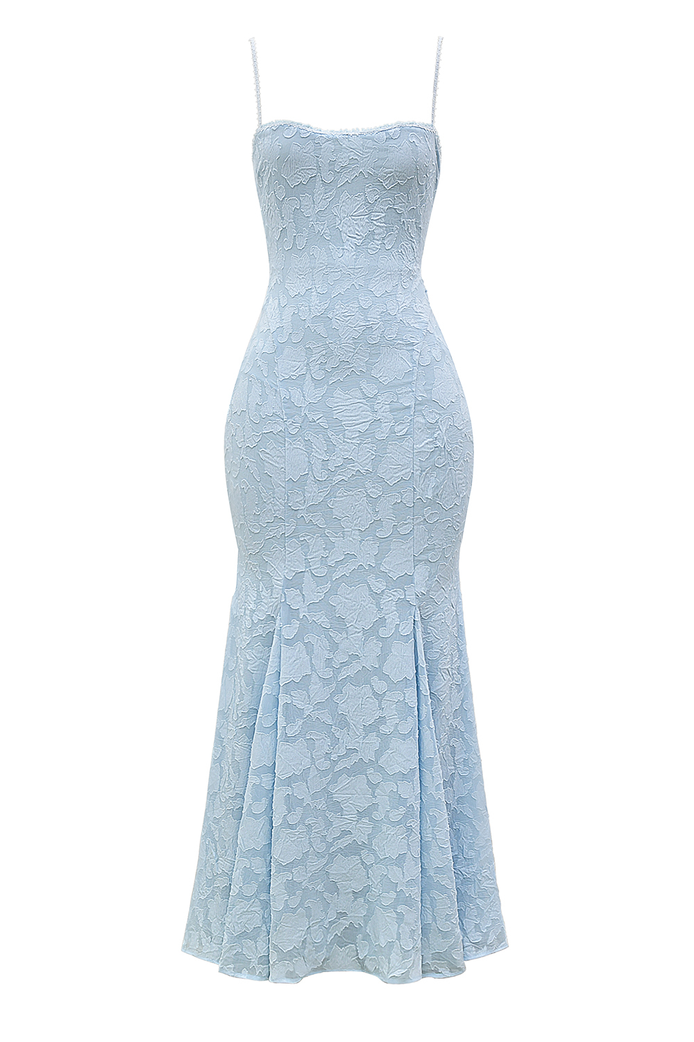 Joan Bluebell Lace Up Back Maxi Dress - luluinthesky