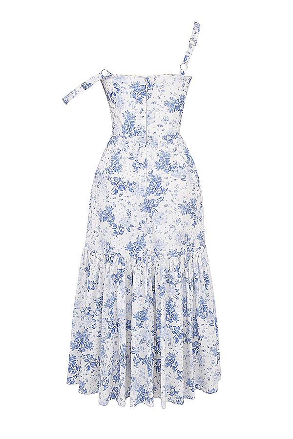 Elia Blue Print Midi Sundress - luluinthesky