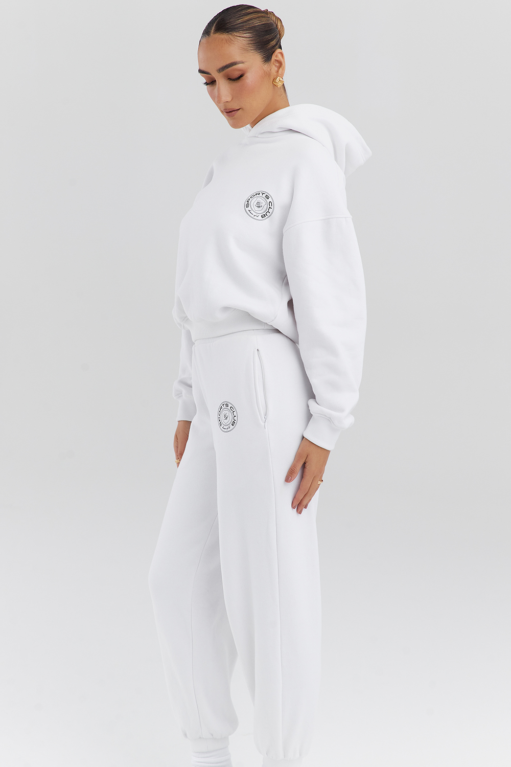 Muse White Cotton Fleece-Back Hoodie - luluinthesky