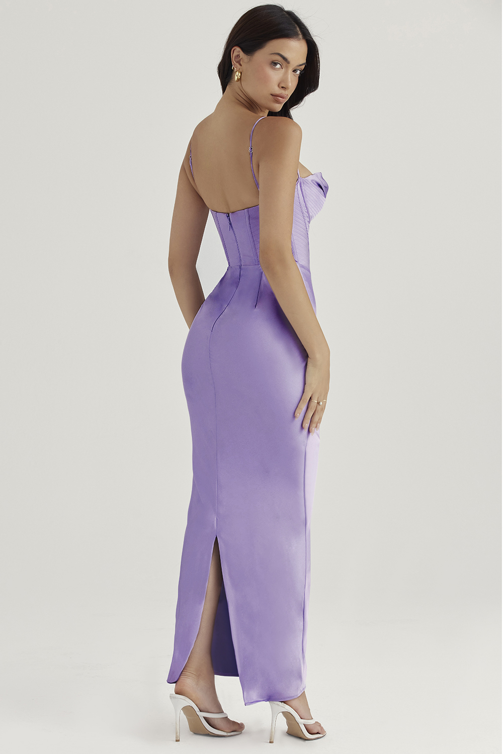 Charmaine Lavender Corset Maxi Dress - luluinthesky