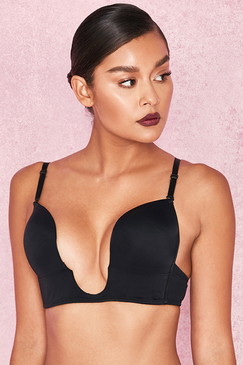 Deep V Bra for Low Cut Dresses - Black - luluinthesky