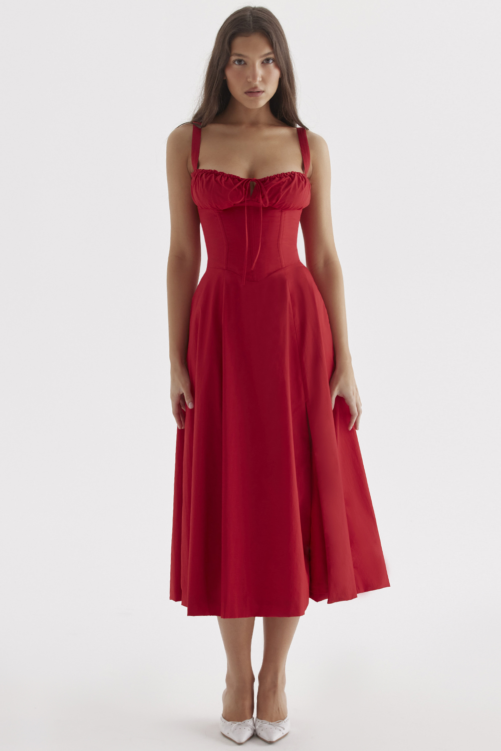 Carmen Red Rose Bustier Sundress - luluinthesky