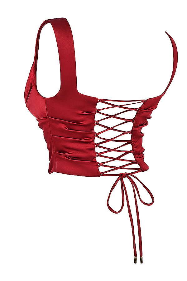 Una Ruby Lace-Back Corset - luluinthesky