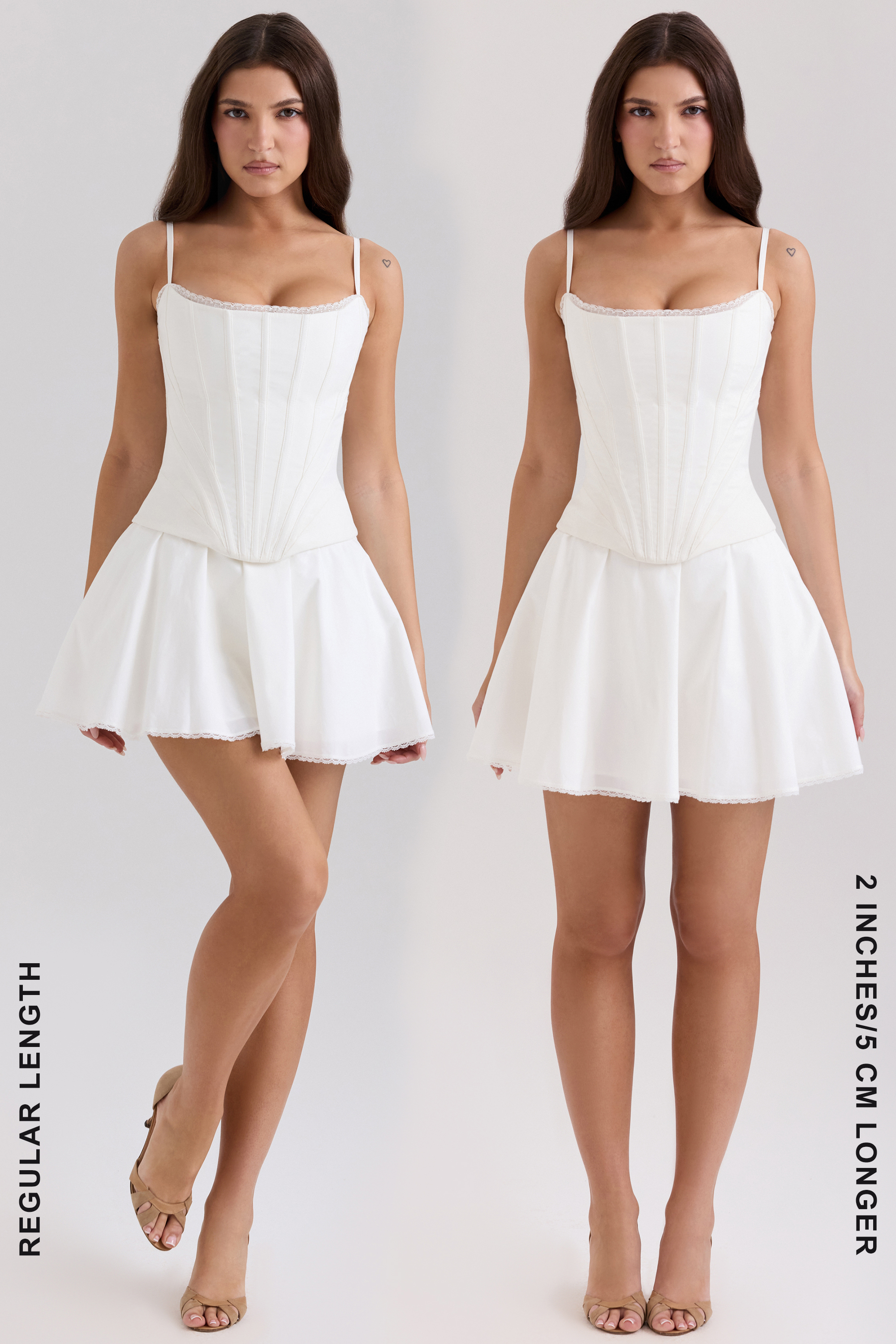 Celia White Cotton Built-In Bloomer Shorts Mini Skirt - luluinthesky