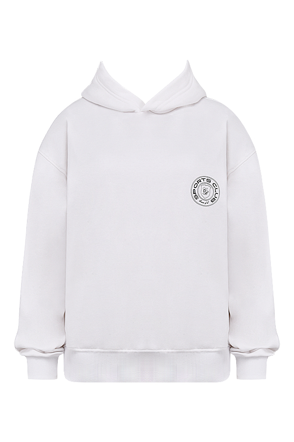 Muse White Cotton Fleece-Back Hoodie - luluinthesky